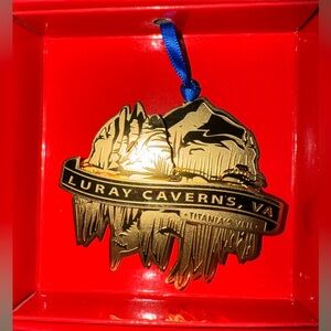 Luray Caverns, VA brass Christmas Ornament